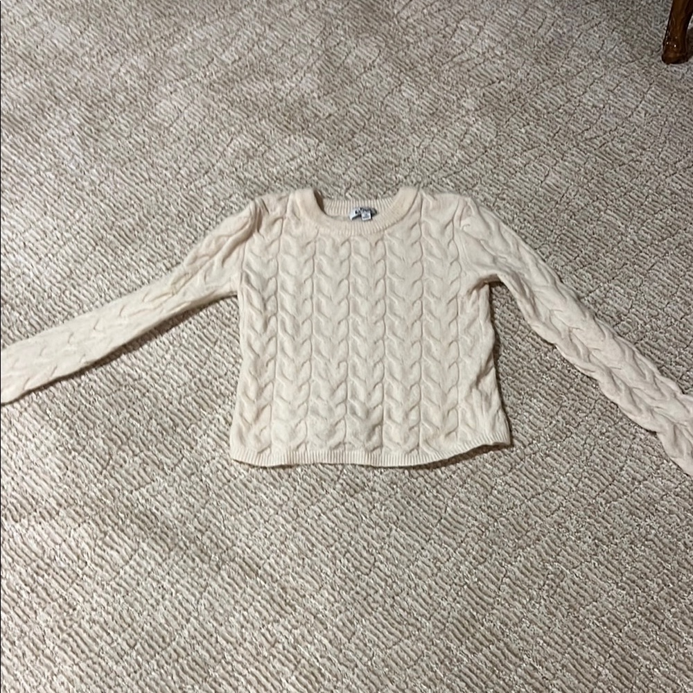 Cable Knit Sweater - Cream